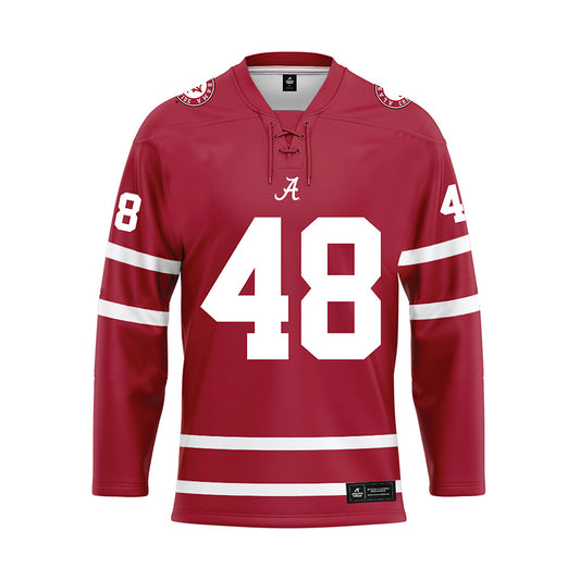 Alabama - NCAA Baseball : Bobby Alcock - Crimson Hockey Jersey