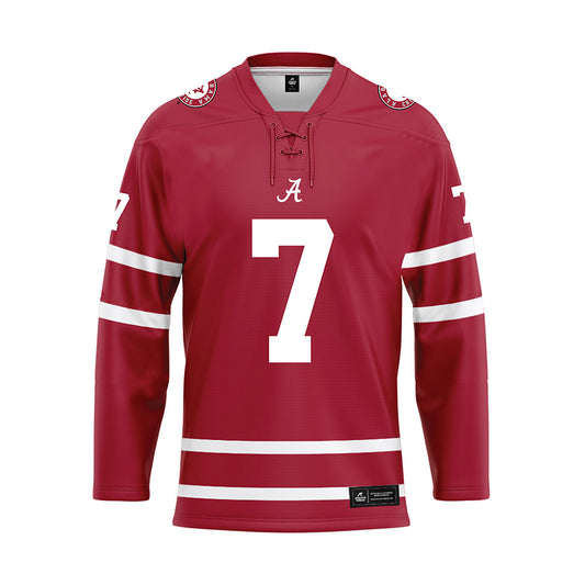 Alabama - NCAA Football : Cole Adams - Crimson Hockey Jersey