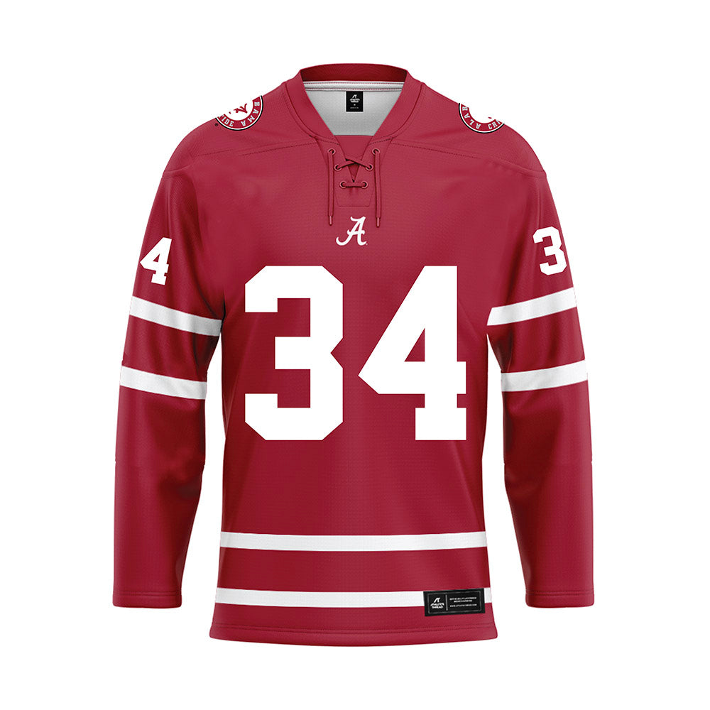 Alabama - NCAA Football : Que Robinson - Crimson Hockey Jersey