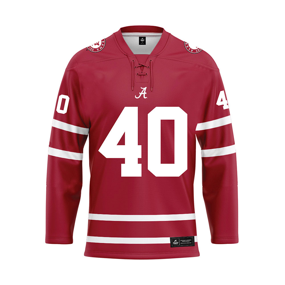 Alabama - NCAA Football : Sterling Dixon - Crimson Hockey Jersey