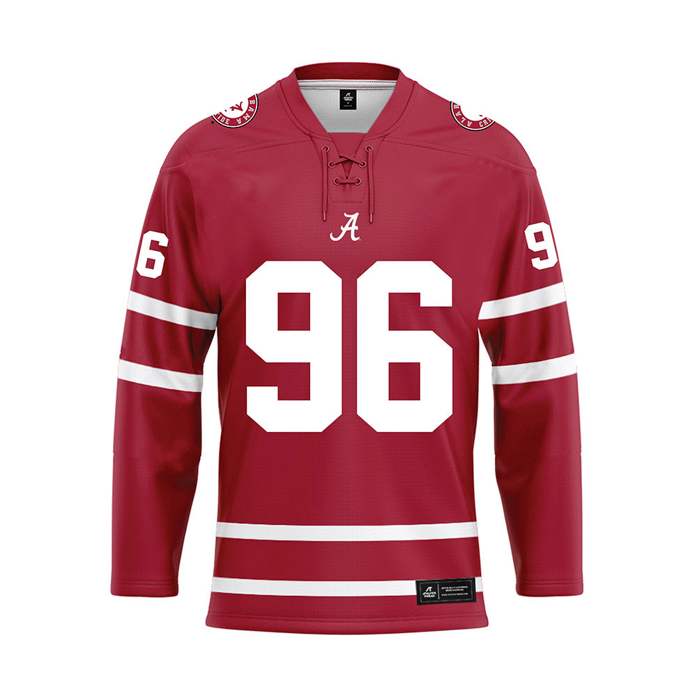 Alabama - NCAA Football : Tim Keenan III - Crimson Hockey Jersey