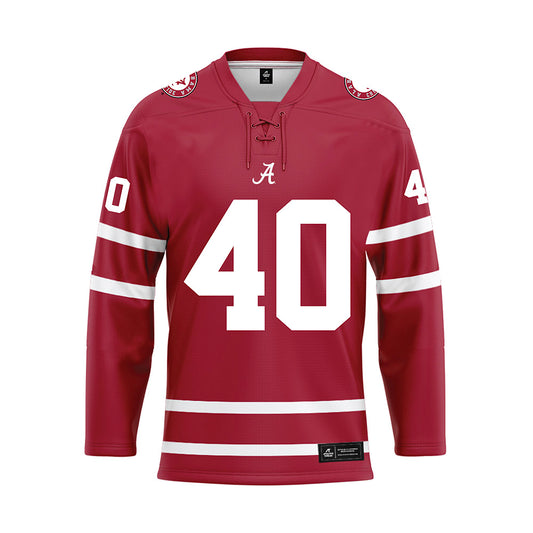 Alabama - Mens Basketball Alumni : Justin Knox - Crimson Hockey Jersey