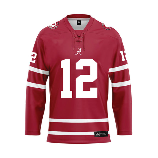 Alabama - Football Alumni : James Varner - Crimson Hockey Jersey