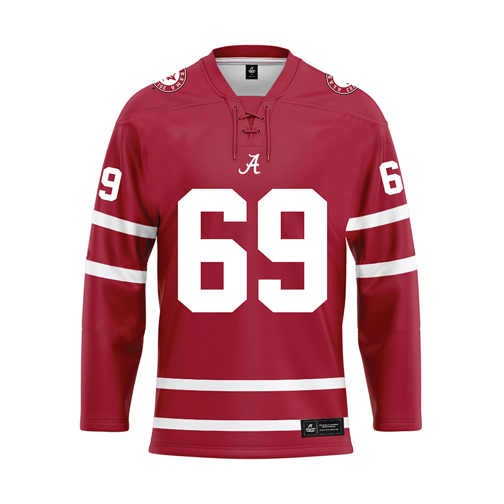 Alabama - NCAA Football : Joseph Ionata - Crimson Hockey Jersey