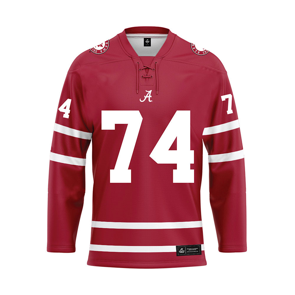 Alabama - Football Alumni : David Hannah - Crimson Hockey Jersey