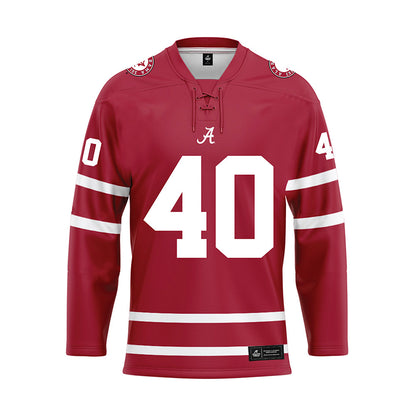 Alabama - Football Alumni : Giles Amos - Crimson Hockey Jersey