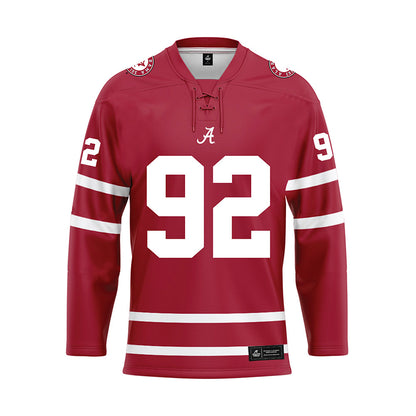 Alabama - NCAA Football : Jeremiah Beaman - Crimson Hockey Jersey