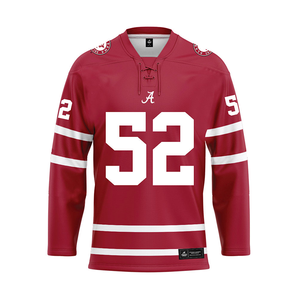 Alabama - NCAA Baseball : Ashton Alston - Crimson Hockey Jersey-0