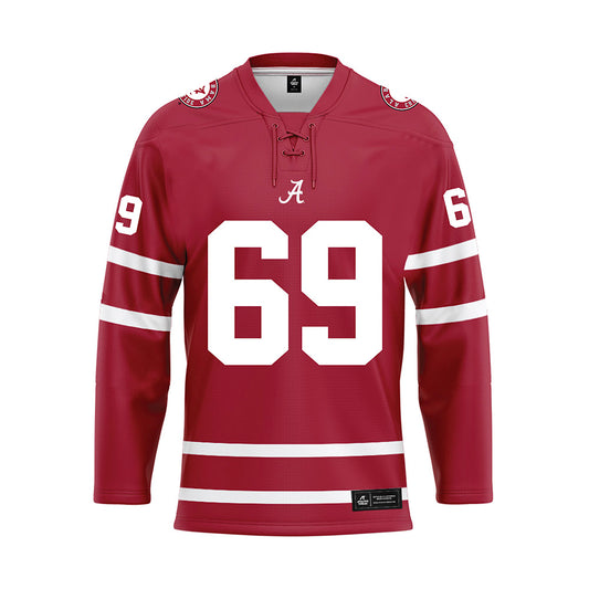 Alabama - Football Alumni : David Blalock - Crimson Hockey Jersey