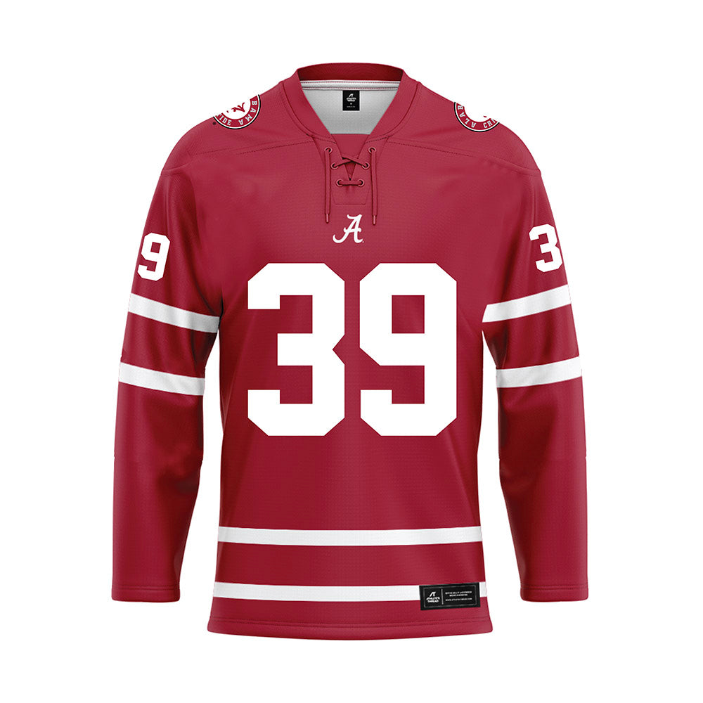 Alabama - NCAA Baseball : Sam Mitchell - Crimson Hockey Jersey