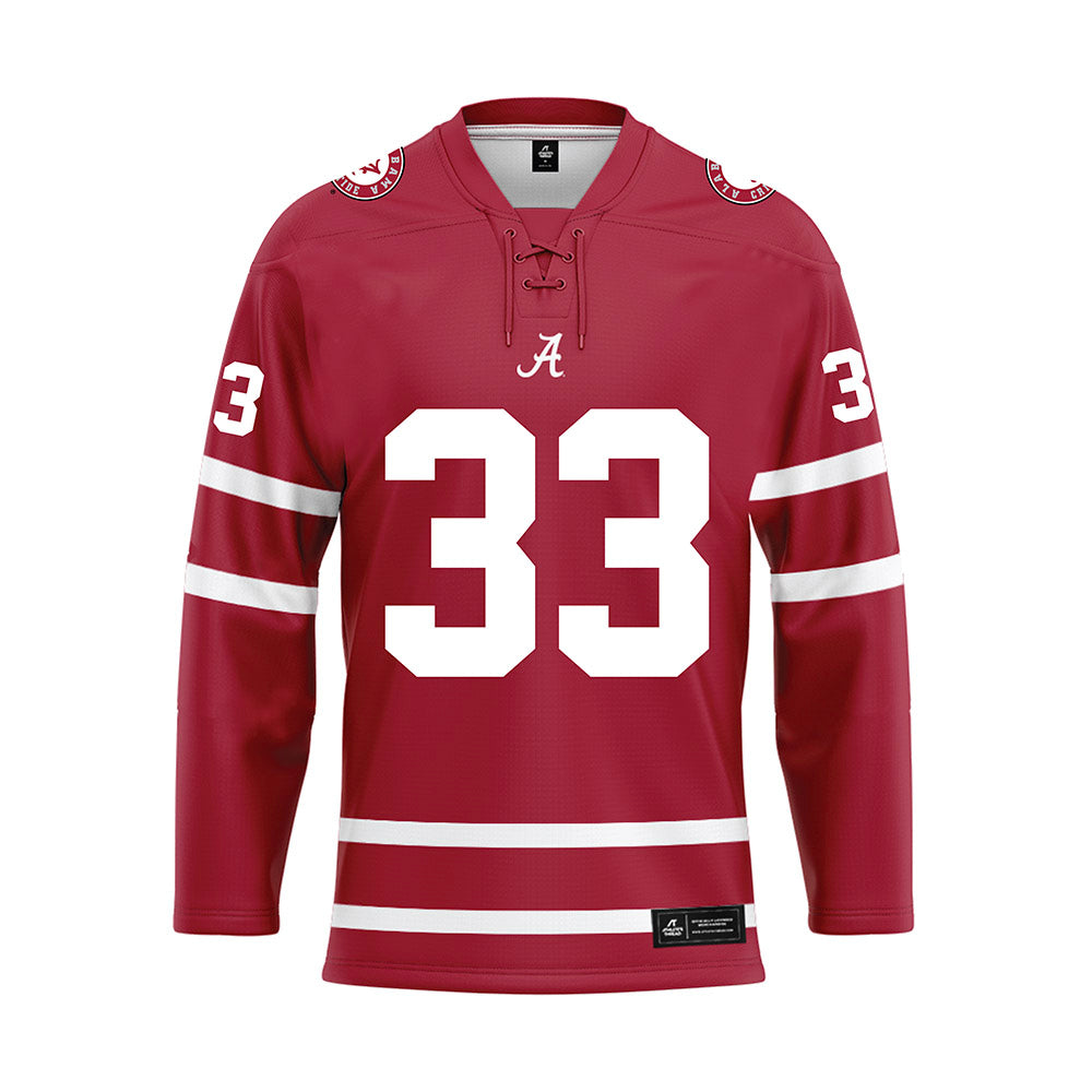 Alabama - NCAA Football : Hunter Osborne - Crimson Hockey Jersey