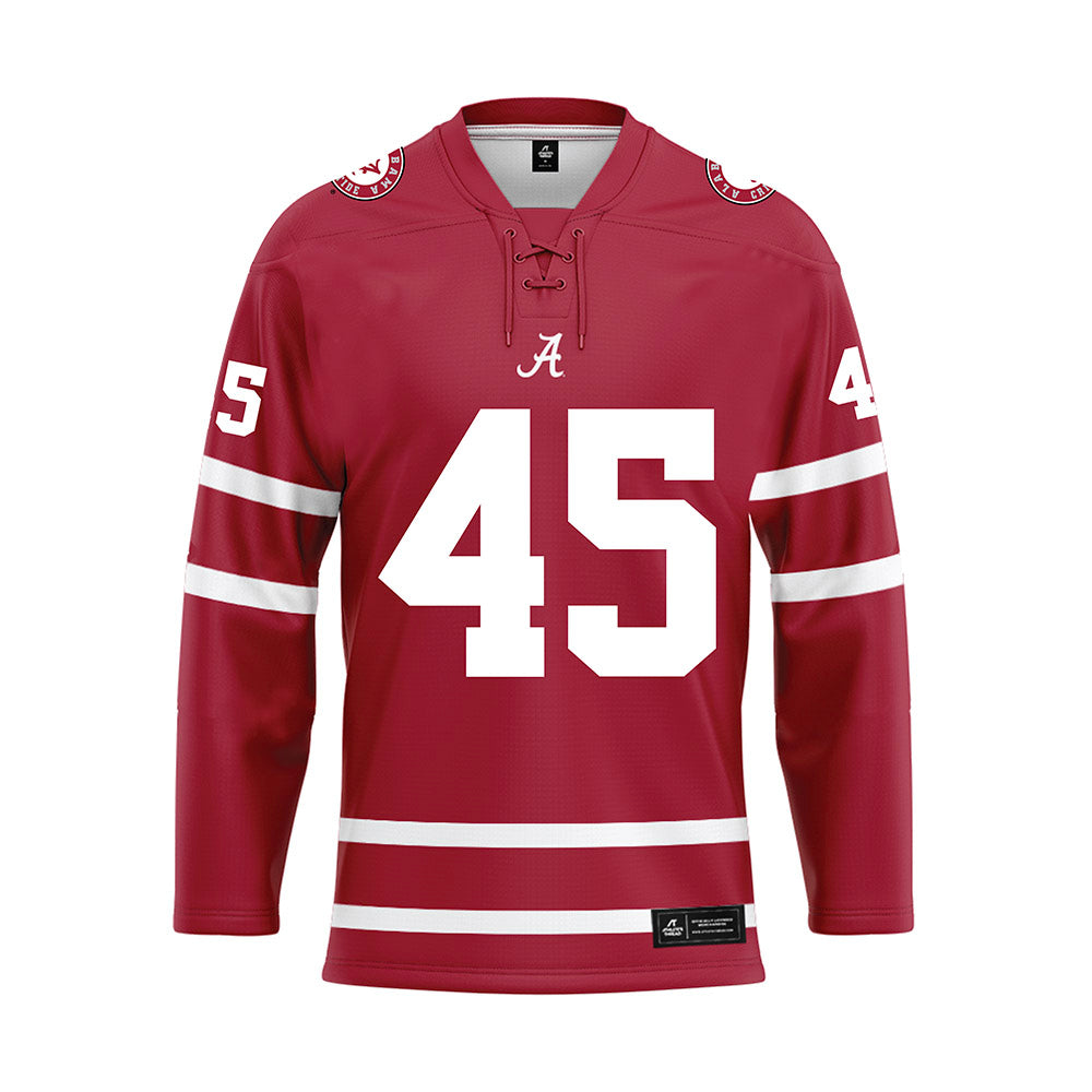 Alabama - Football Alumni : David Knapp - Crimson Hockey Jersey