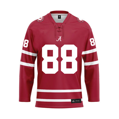 Alabama - NCAA Football : Jay Lindsey - Crimson Hockey Jersey