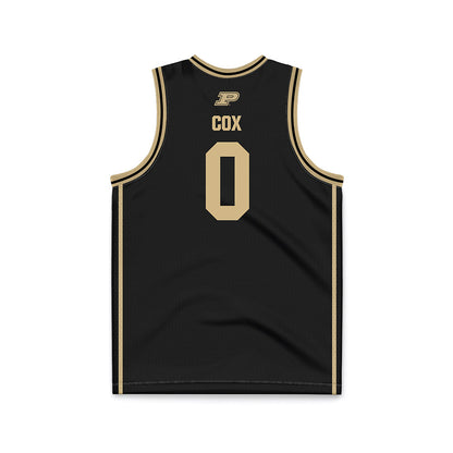 Purdue - NCAA Men's Basketball : CJ Cox - Black Basketball Jersey