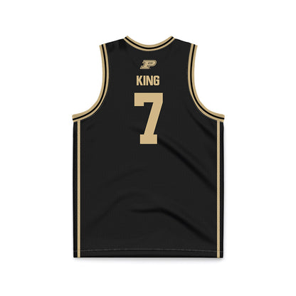 Purdue - NCAA Men's Basketball : Samuel King - Black Basketball Jersey-1