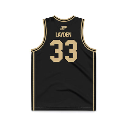 Purdue - NCAA Women's Basketball : Madison Layden - Black Basketball Jersey