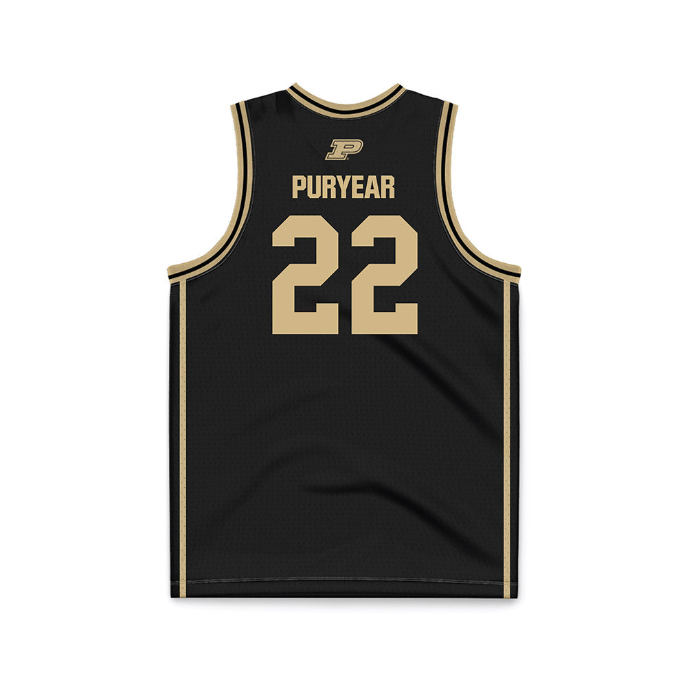 Purdue - NCAA Women's Basketball : Kendall Puryear - Black Basketball Jersey-1