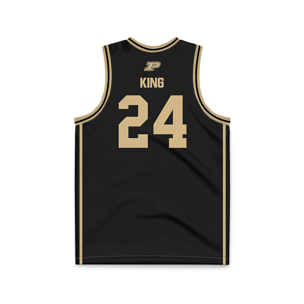 Purdue - NCAA Men's Basketball : Samuel King - Black Basketball Jersey