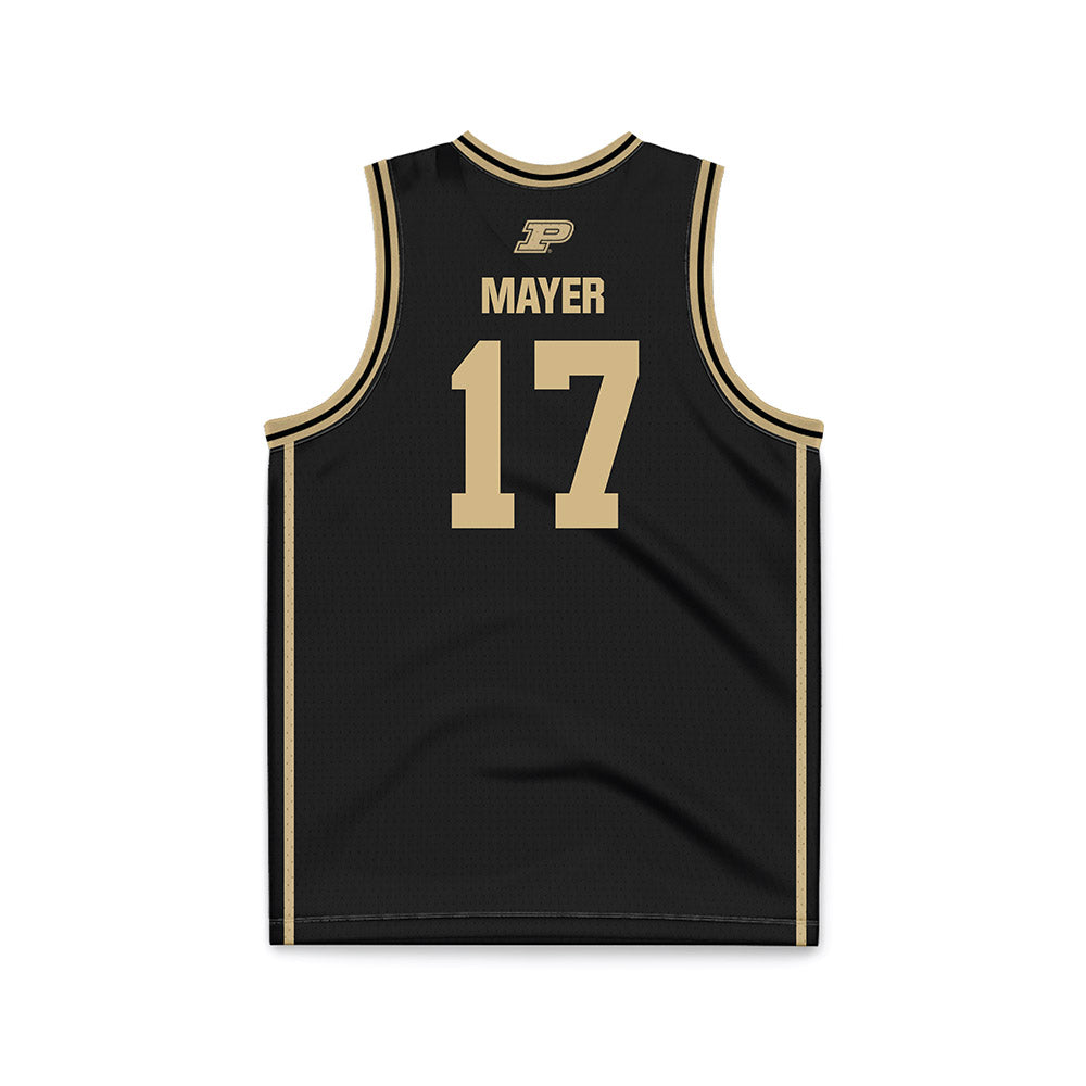Purdue - NCAA Men's Basketball : Omer Mayer - Black Basketball Jersey-1