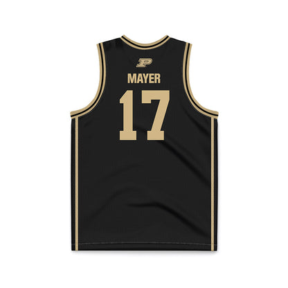 Purdue - NCAA Men's Basketball : Omer Mayer - Black Basketball Jersey-1