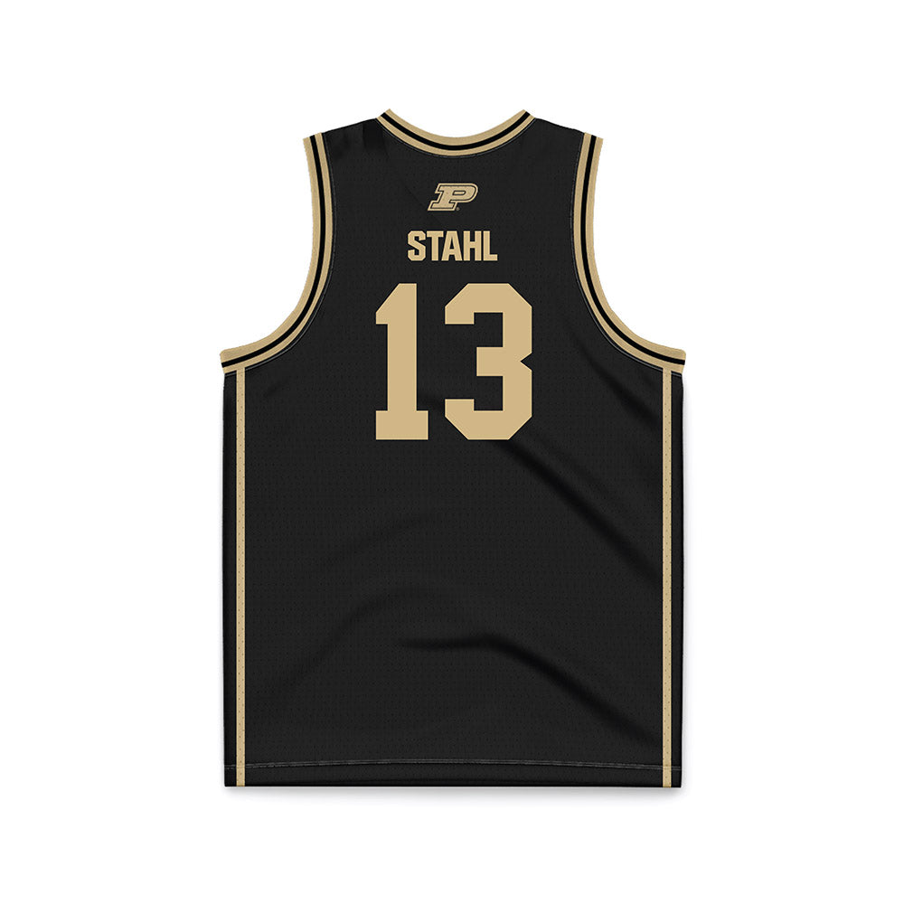 Purdue - NCAA Women's Basketball : Saige Stahl - Black Basketball Jersey-1