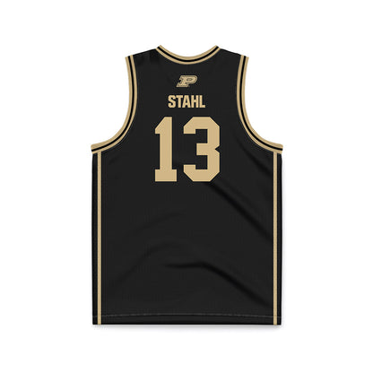 Purdue - NCAA Women's Basketball : Saige Stahl - Black Basketball Jersey-1