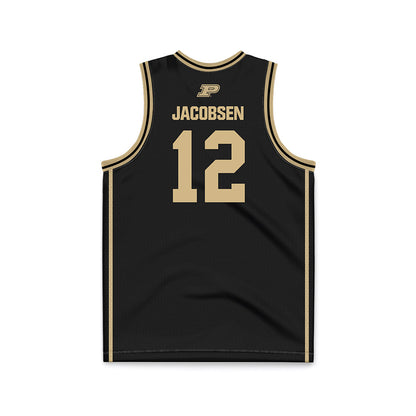 Purdue - NCAA Men's Basketball : Daniel Jacobsen - Black Basketball Jersey