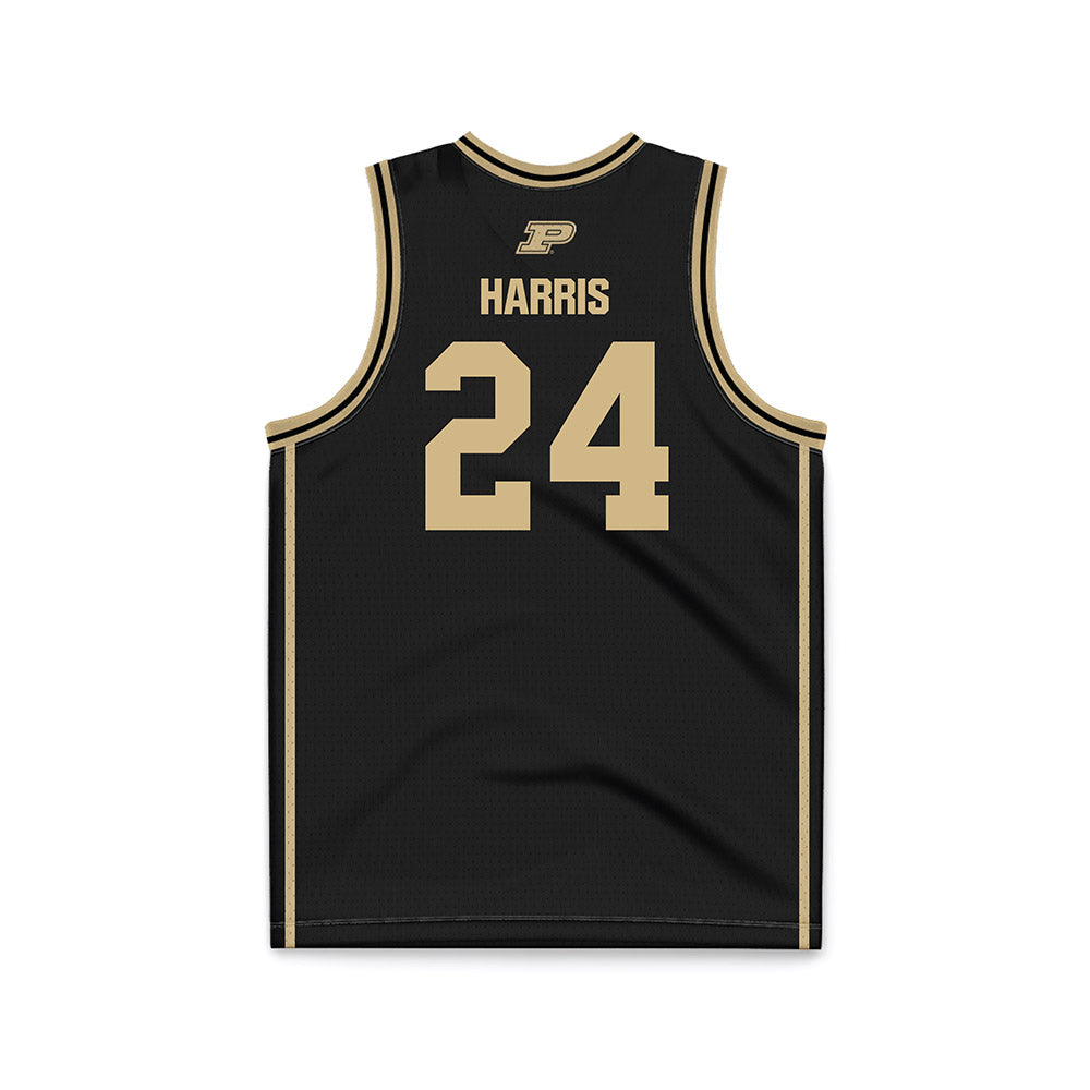 Purdue - NCAA Men's Basketball : Gicarri Harris - Black Basketball Jersey