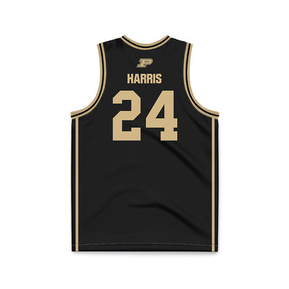 Purdue - NCAA Men's Basketball : Gicarri Harris - Black Basketball Jersey