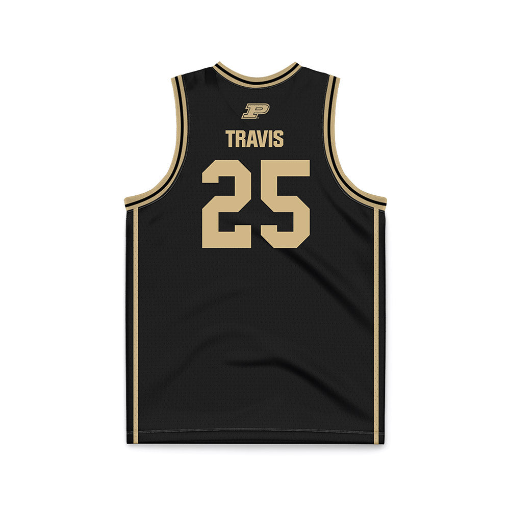 Purdue - NCAA Women's Basketball : Skylah Travis - Black Basketball Jersey