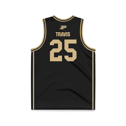 Purdue - NCAA Women's Basketball : Skylah Travis - Black Basketball Jersey