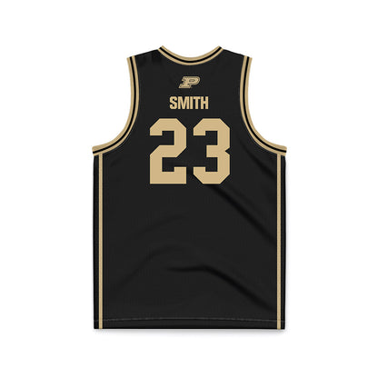 Purdue - NCAA Women's Basketball : Kiara Smith - Black Basketball Jersey-1