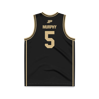 Purdue - NCAA Men's Basketball : Liam Murphy - Black Basketball Jersey-1
