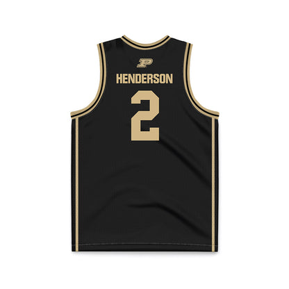 Purdue - NCAA Women's Basketball : Taylor Henderson - Black Basketball Jersey-1