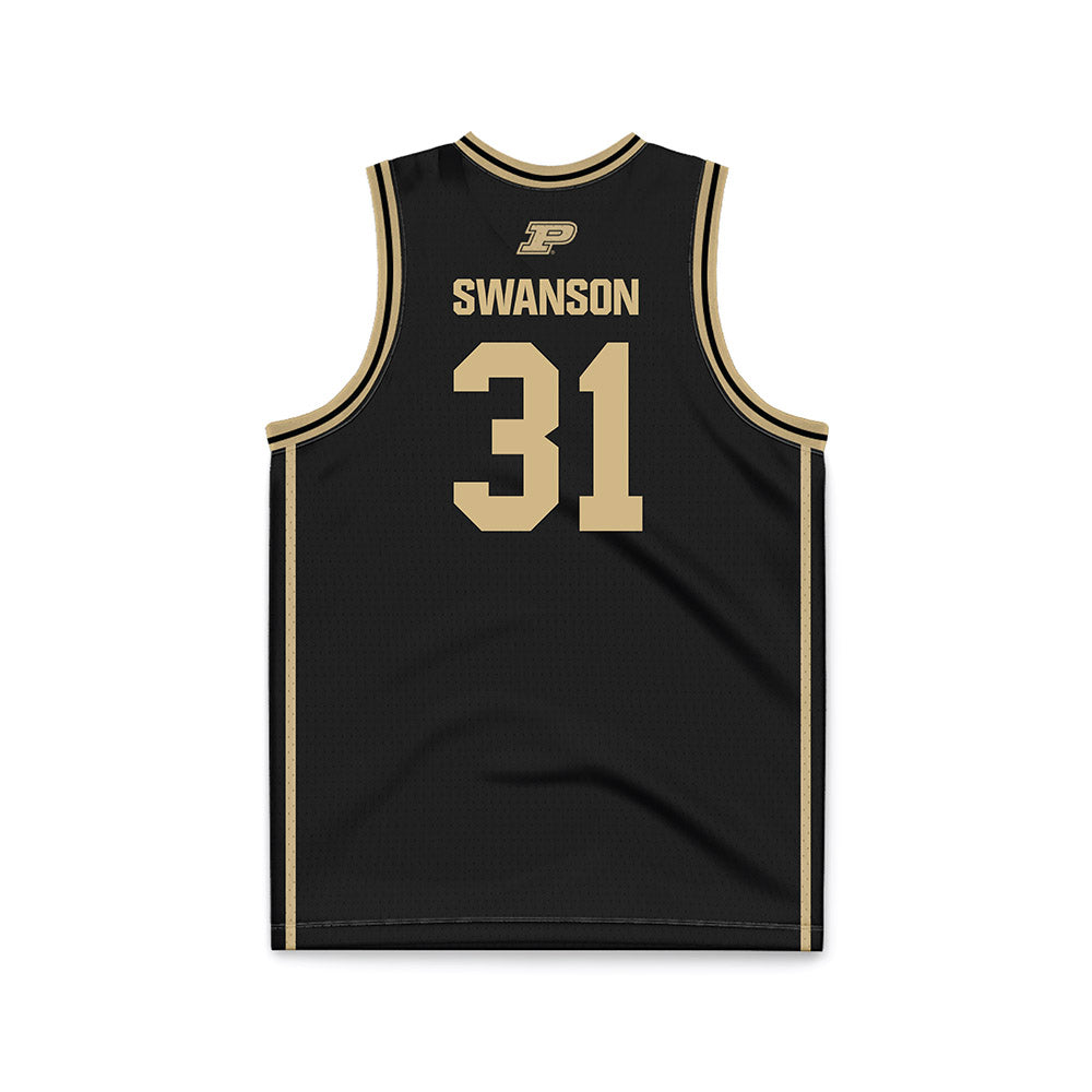 Purdue - NCAA Women's Basketball : Sophie Swanson - Black Basketball Jersey