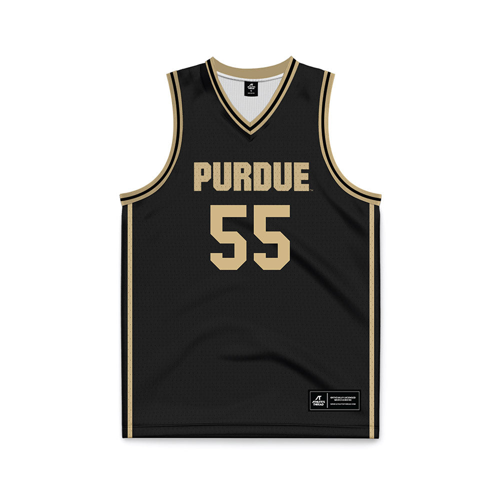 Purdue - NCAA Men's Basketball : Lance Jones - Black Basketball Jersey