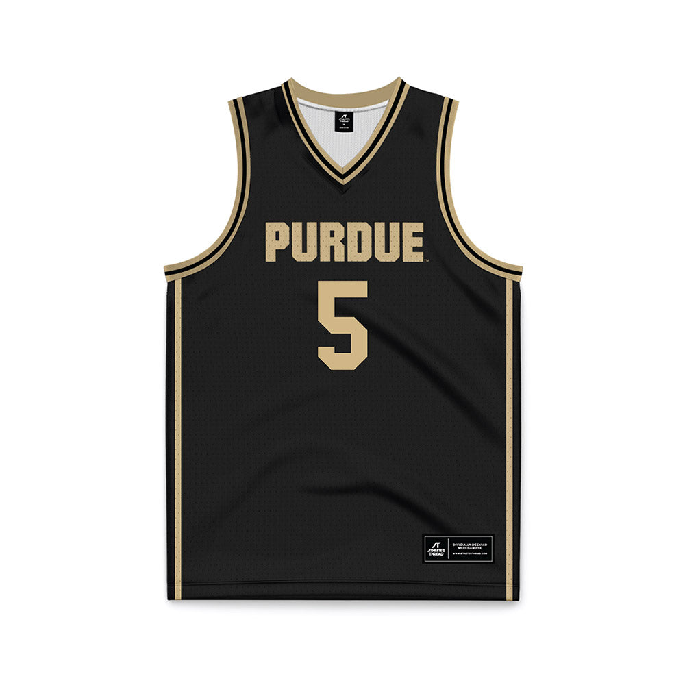 Purdue - NCAA Men's Basketball : Myles Colvin - Black Basketball Jersey