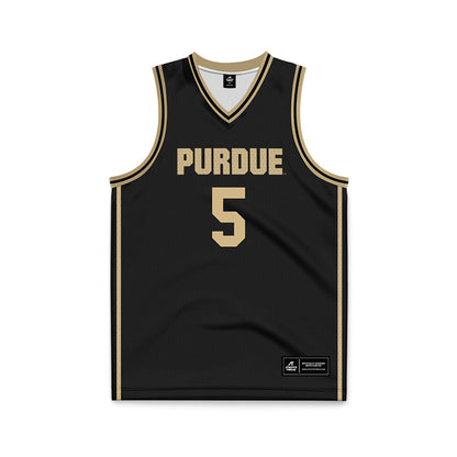 Purdue - NCAA Men's Basketball : Myles Colvin - Black Basketball Jersey