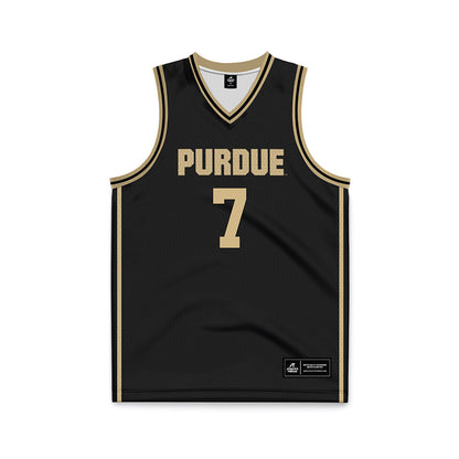 Purdue - NCAA Men's Basketball : Samuel King - Black Basketball Jersey-0