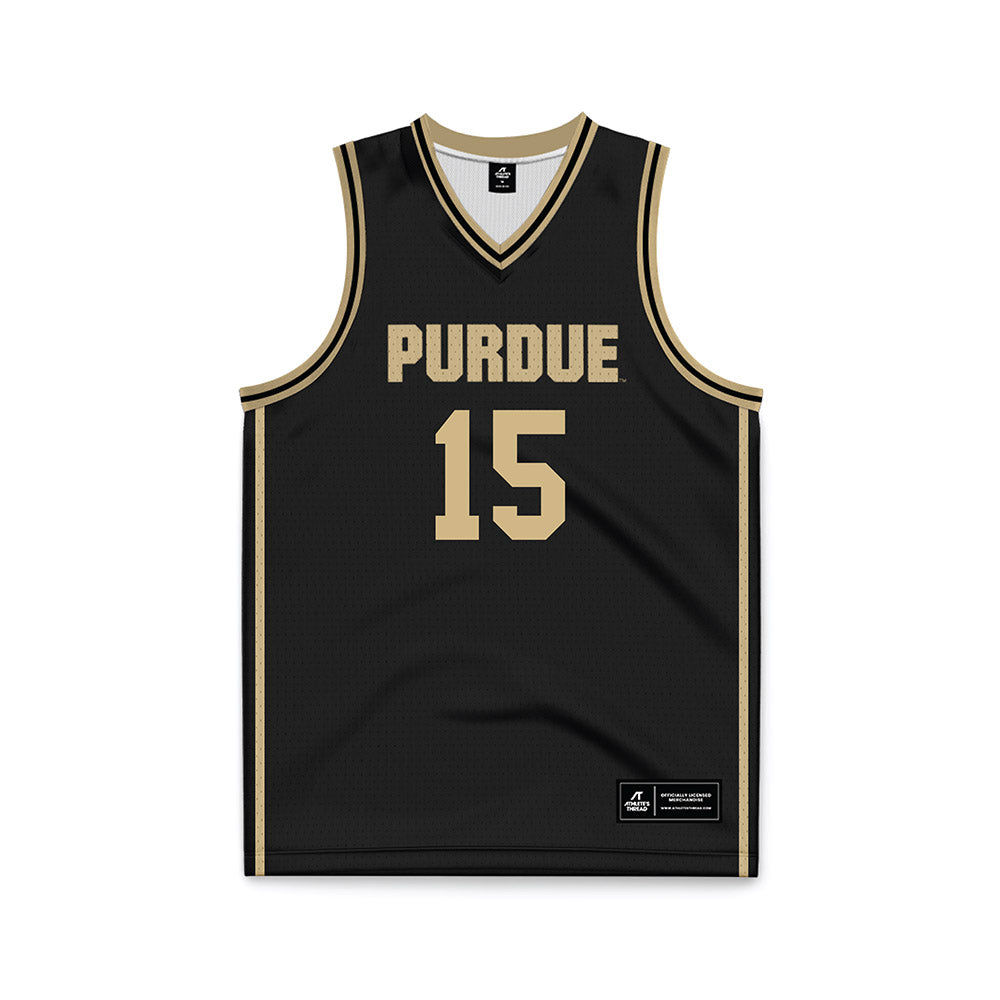 Purdue - NCAA Men's Basketball : Zach Edey - Black Basketball Jersey