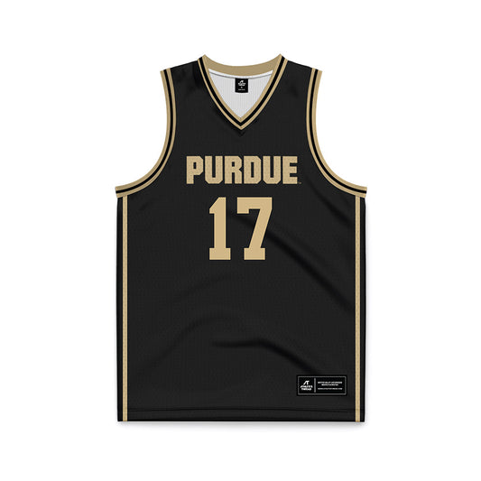 Purdue - NCAA Men's Basketball : Omer Mayer - Black Basketball Jersey-0