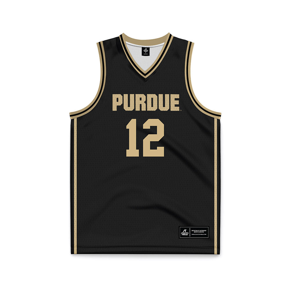 Purdue - NCAA Men's Basketball : Daniel Jacobsen - Black Basketball Jersey