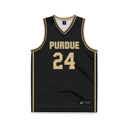 Purdue - NCAA Men's Basketball : Samuel King - Black Basketball Jersey