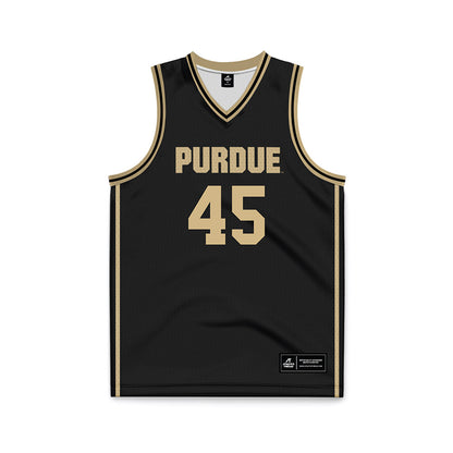Purdue - NCAA Men's Basketball : Oscar Cluff - Black Basketball Jersey-0