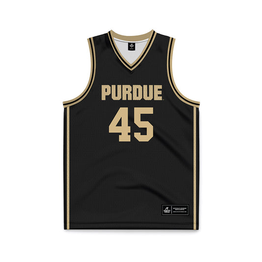 Purdue - NCAA Men's Basketball : Oscar Cluff - Black Basketball Jersey-0