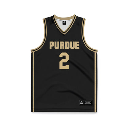 Purdue - NCAA Men's Basketball : Fletcher Loyer - Black Basketball Jersey-0