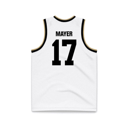 Purdue - NCAA Men's Basketball : Omer Mayer - White Basketball Jersey-1