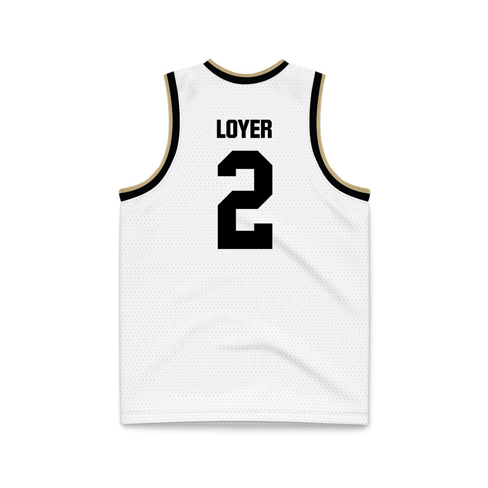 Purdue - NCAA Men's Basketball : Fletcher Loyer - White Basketball Jersey-1