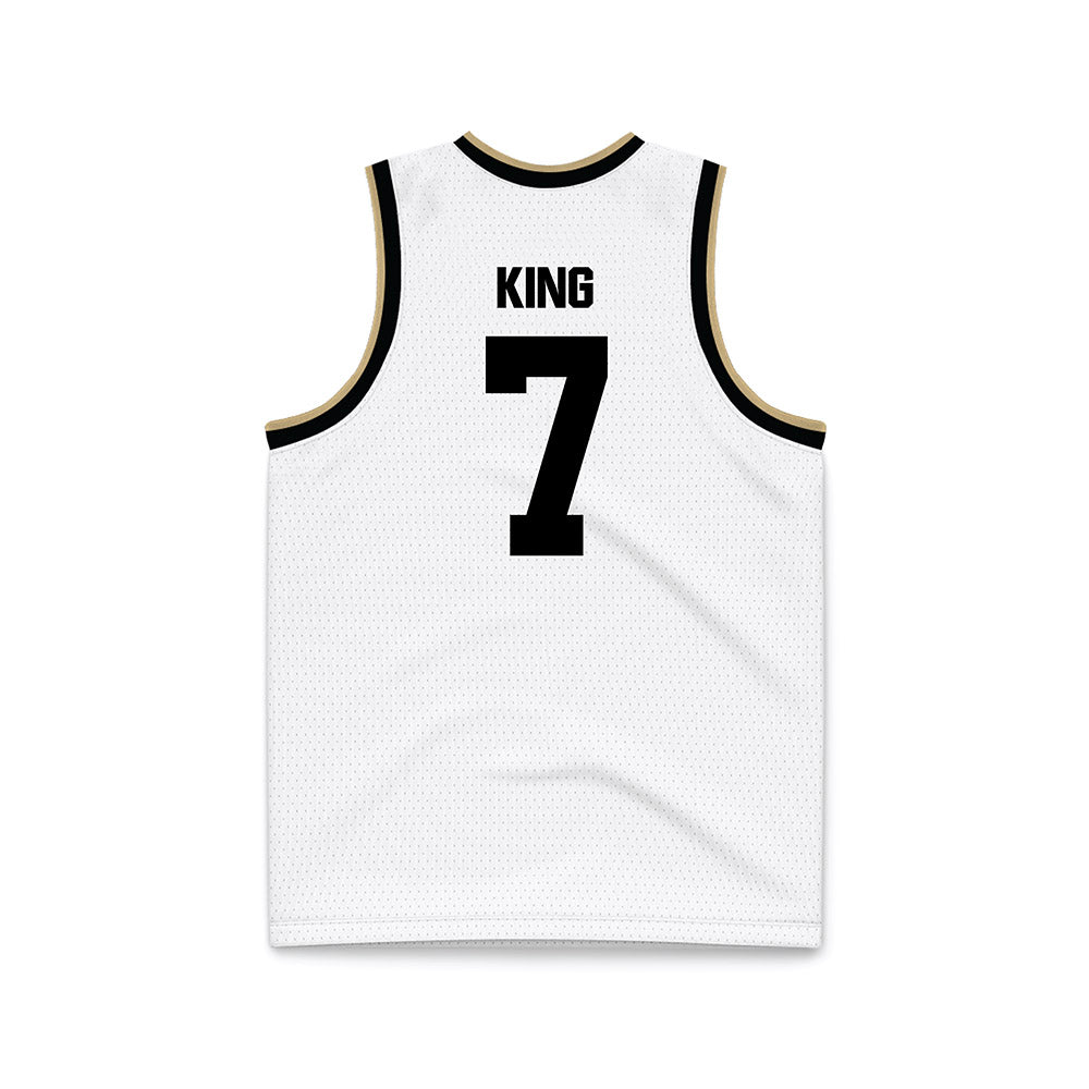 Purdue - NCAA Men's Basketball : Samuel King - White Basketball Jersey-1