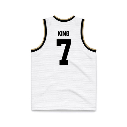Purdue - NCAA Men's Basketball : Samuel King - White Basketball Jersey-1